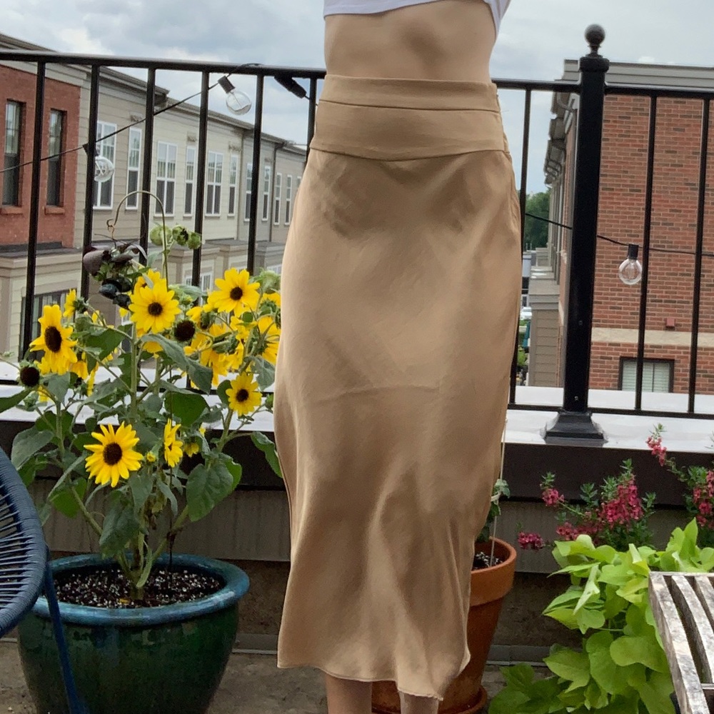 Free People golden midi skirt